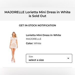 MAJORELLE Lorietta Lace Mini Dress in White